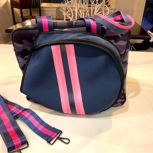 Haute Shore Navy Neoprene Tennis Bag